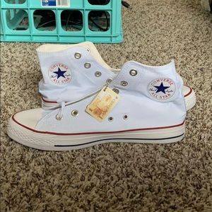 White converse high tops